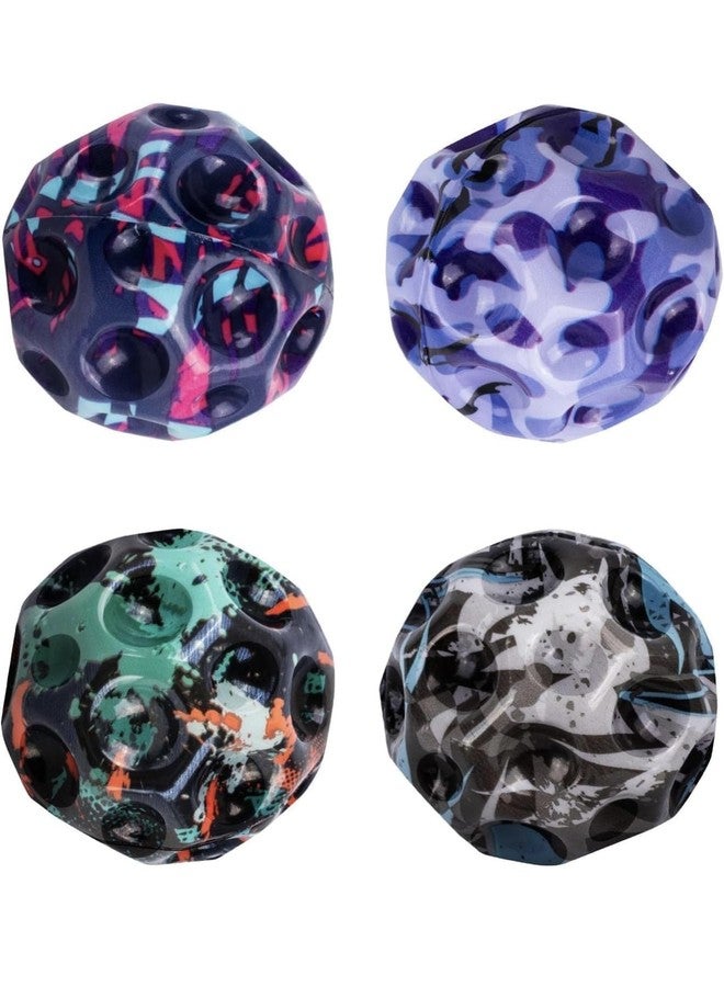 richtots Premium Moon Ball (Pack of 2) Space Balls High Bouncing Ball Pop Bouncing Space Ball Sports Training Ball Children's Sensory Ball Easy to cm Multicolour (Multicolour) - Image 1